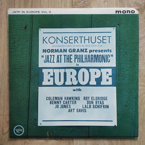 Jazz At The Philharmonic : Norman Granz Presents "Jazz At The Philharmonic" In Europe (LP, Album, Mono)