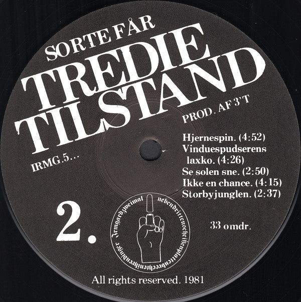 Tredie Tilstand : Sorte Får (2xLP, Album)