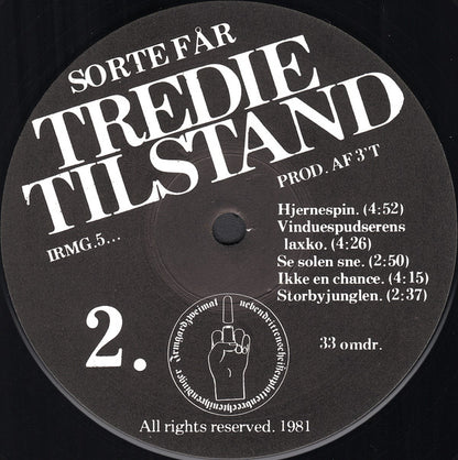 Tredie Tilstand : Sorte Får (2xLP, Album)