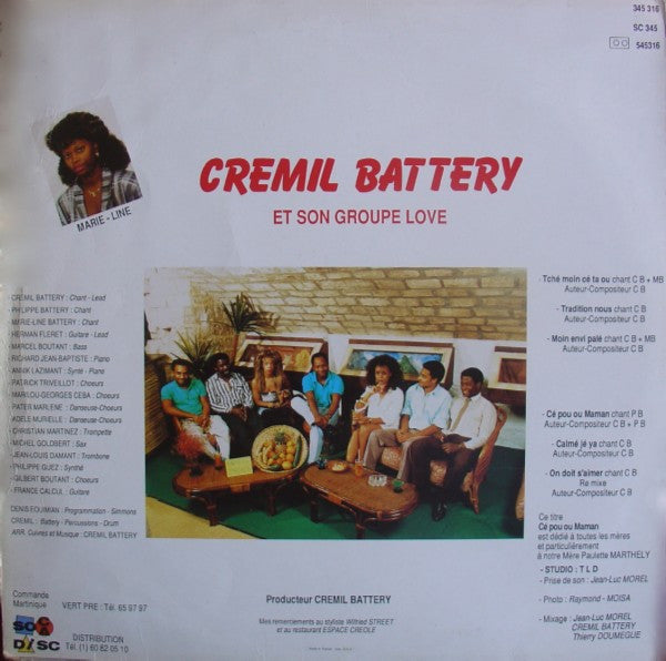 Battery Crémil : Tché Moin Cé Ta Ou (LP)