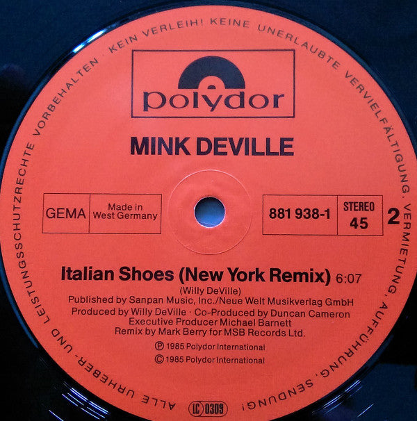 Mink DeVille : Italian Shoes (12", Maxi)