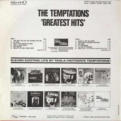 The Temptations : Greatest Hits (LP, Comp)
