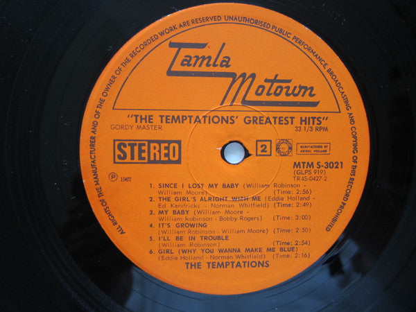 The Temptations : Greatest Hits (LP, Comp)