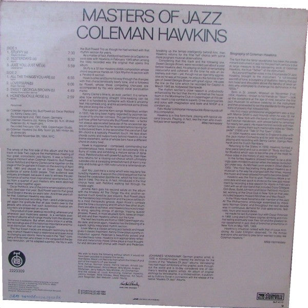 Coleman Hawkins : Master Of Jazz (LP, Comp)