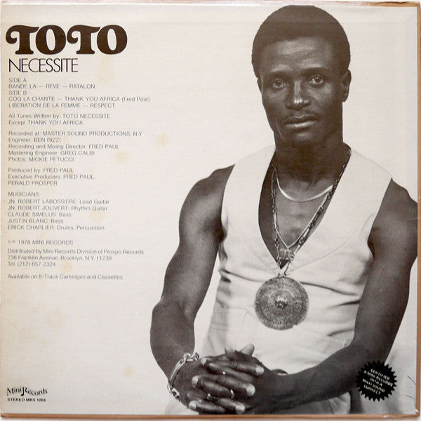 Toto Necessite : Thank You Africa (LP, Album)