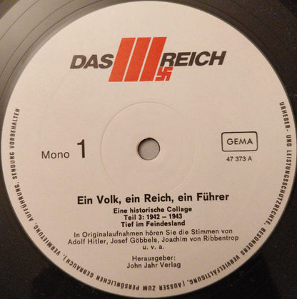 Various : Ein Volk, Ein Reich, Ein Führer, 3. Teil 1941-1942 (LP, Mono)