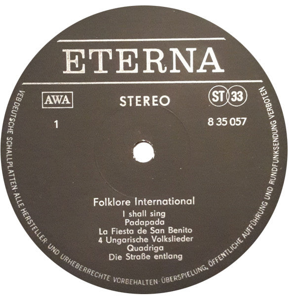 Various : Folklore International (LP, Comp)