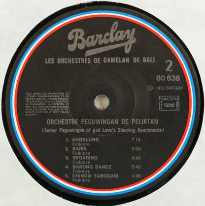 Orchestre Peguwingan De Peliatan Et Orchestre Ekasama Budaya De Besalih : Découvrez Bali (LP, Album)