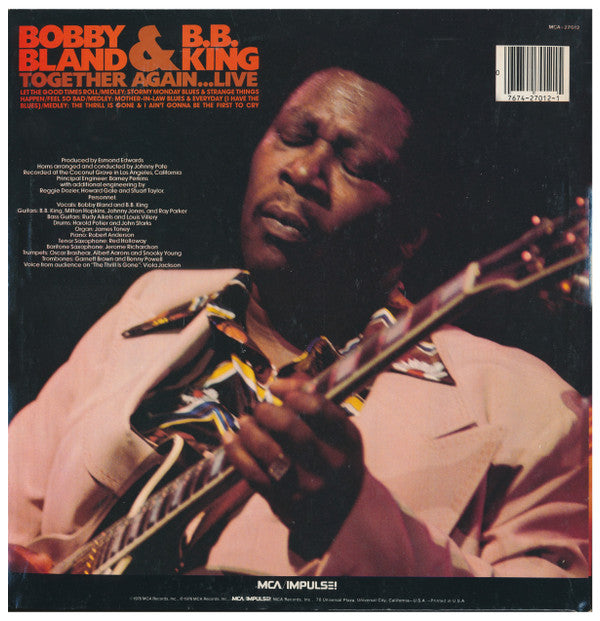 Bobby Bland & B.B. King : Together Again...Live (LP, Album, RE)