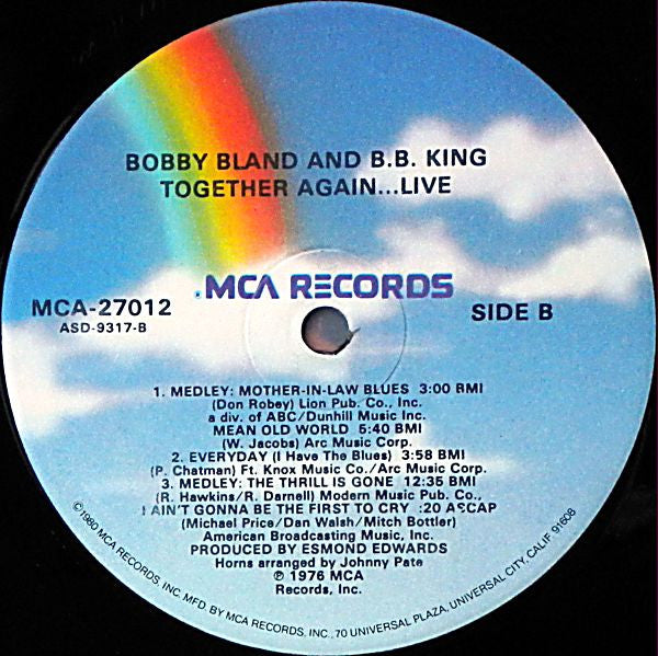 Bobby Bland & B.B. King : Together Again...Live (LP, Album, RE)