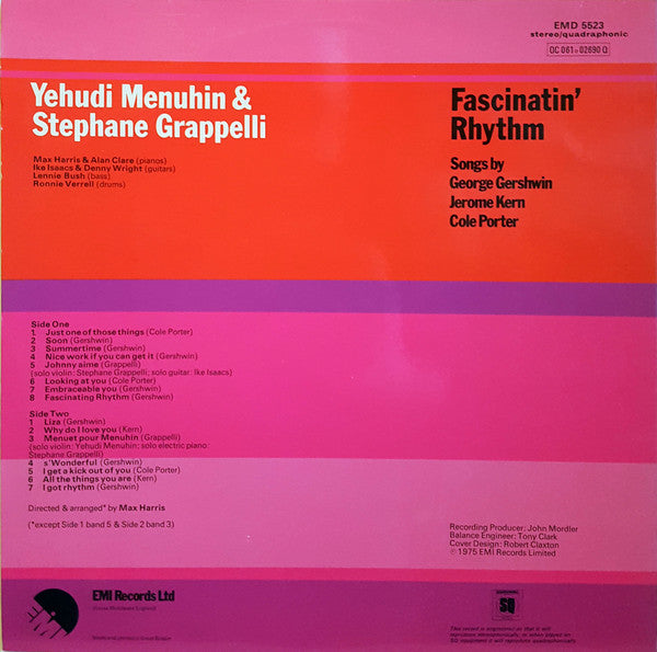 Yehudi Menuhin & Stéphane Grappelli : Fascinatin' Rhythm (LP, Album, Quad, Gat)