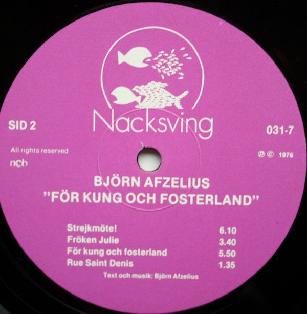 Björn Afzelius : För Kung & Fosterland (LP, Album)