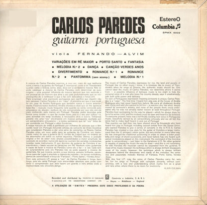 Carlos Paredes : Guitarra Portuguesa (LP, Album)