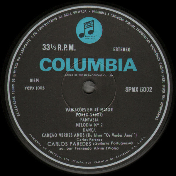 Carlos Paredes : Guitarra Portuguesa (LP, Album)