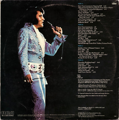Elvis Presley : Elvis In Concert (2xLP, Album)