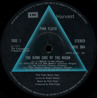 Pink Floyd : The Dark Side Of The Moon (LP, Album, RP, 5th)