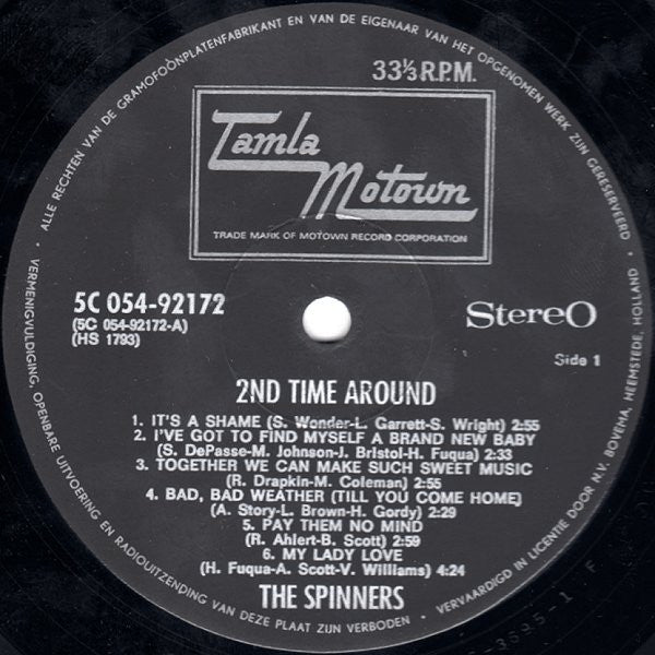 Spinners : Second Time Around (LP, Album)