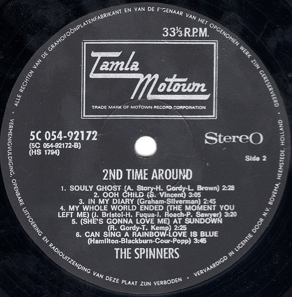 Spinners : Second Time Around (LP, Album)