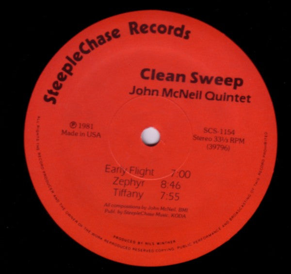 John McNeil Quintet : Clean Sweep (LP, Album)