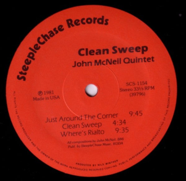 John McNeil Quintet : Clean Sweep (LP, Album)