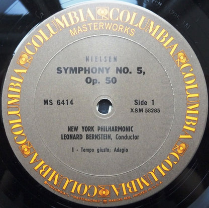 Carl Nielsen - Leonard Bernstein, New York Philharmonic : Symphony No. 5 Op. 50 (LP, Album, RE)