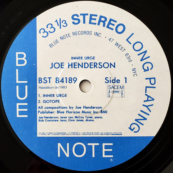 Joe Henderson : Inner Urge (LP, Album, RE)