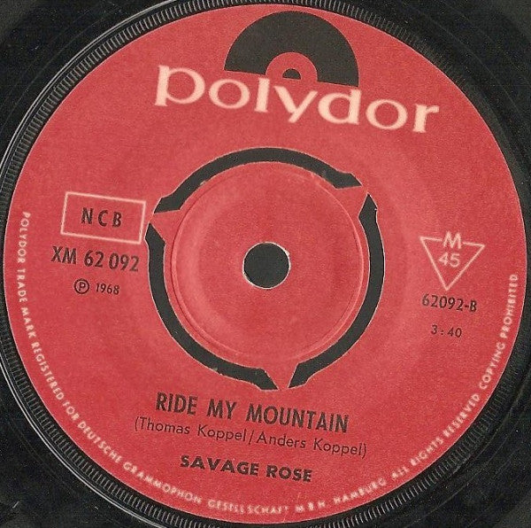 Savage Rose : Evening's Child / Ride My Mountain (Jade) (7", Single)