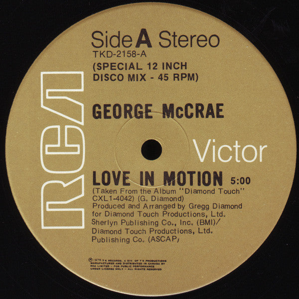 George McCrae : Love In Motion (12", Tan)