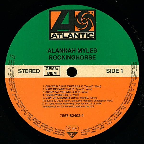 Alannah Myles : Rockinghorse (LP, Album)