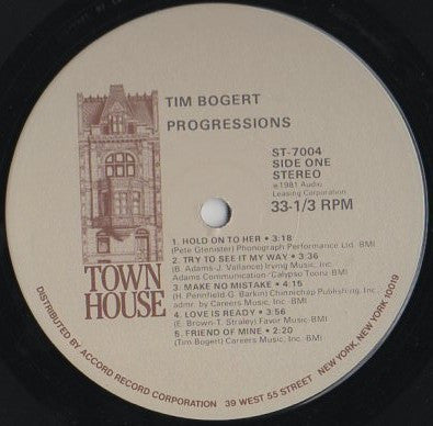 Tim Bogert : Progressions (LP, Album, Win)