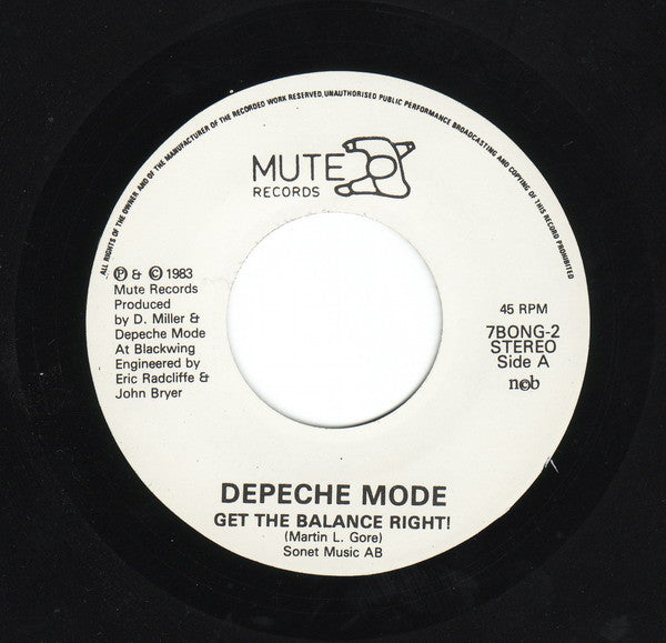 Depeche Mode : Get The Balance Right! (7", Single, Lar)