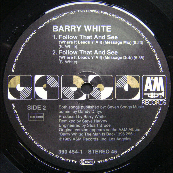 Barry White : Follow That And See (Where It Leads Y'All) (12")