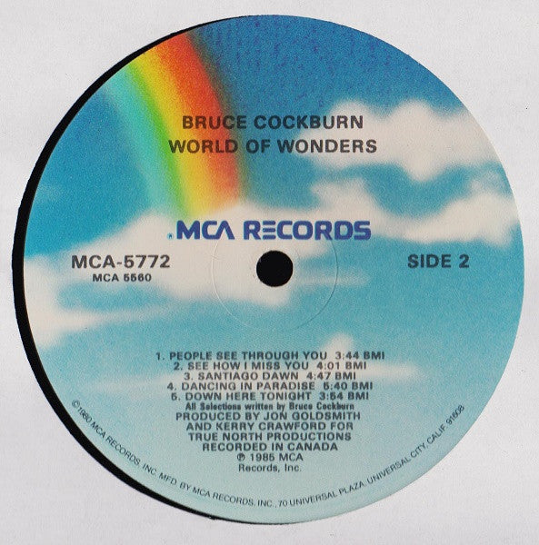 Bruce Cockburn : World Of Wonders (LP, Album, Glo)