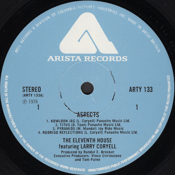 The Eleventh House Featuring Larry Coryell : Aspects (LP, Album)