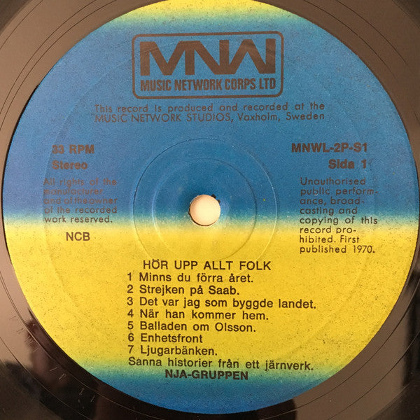 NJA-Gruppen : Hör Upp Allt Folk (LP, Album)