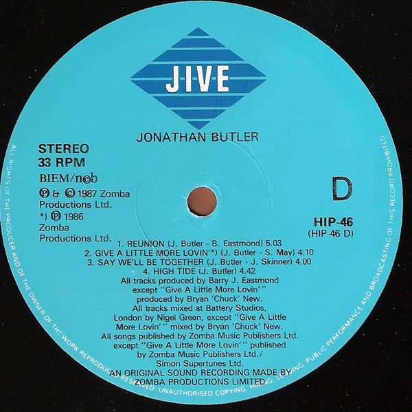 Jonathan Butler : Jonathan Butler (2xLP, Album, Gat)