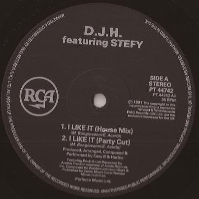 DJ H. Feat. Stefy : I Like It (12", Single)