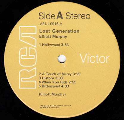 Elliott Murphy : Lost Generation (LP, Album)