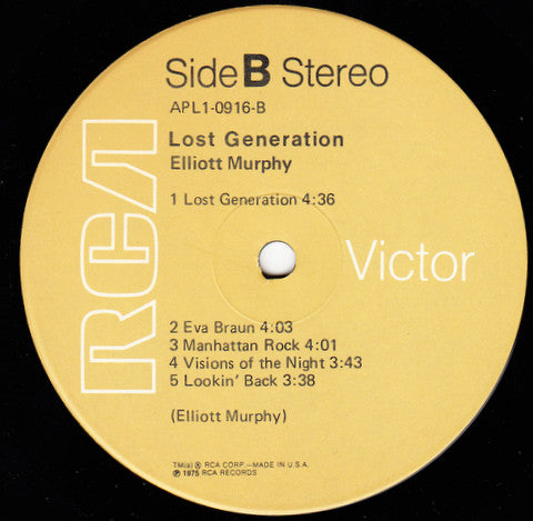 Elliott Murphy : Lost Generation (LP, Album)