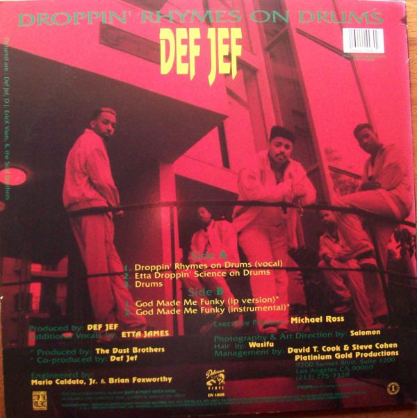 Def Jef : Droppin' Rhymes On Drums / God Made Me Funky (12")