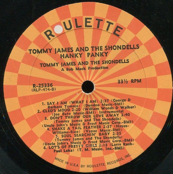 Tommy James & The Shondells : Hanky Panky (LP, Album, Mono)