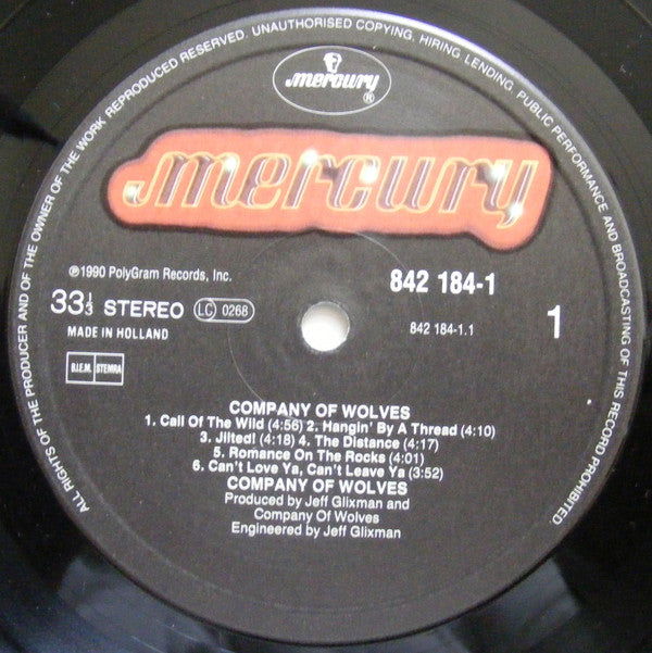 Company Of Wolves : Company Of Wolves (LP, Album)