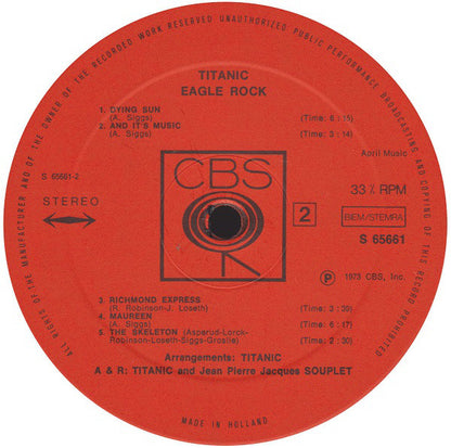 Titanic (3) : Eagle Rock (LP, Album, Gat)