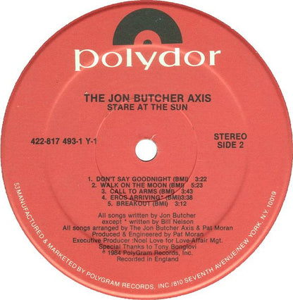 The Jon Butcher Axis : Stare At The Sun (LP, Album)