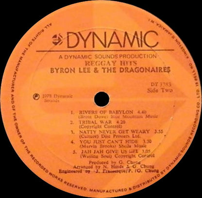 Byron Lee And The Dragonaires : Reggae Hits (LP, Album)