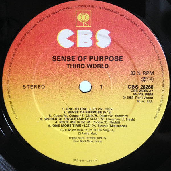 Third World : Sense Of Purpose (LP, Album)