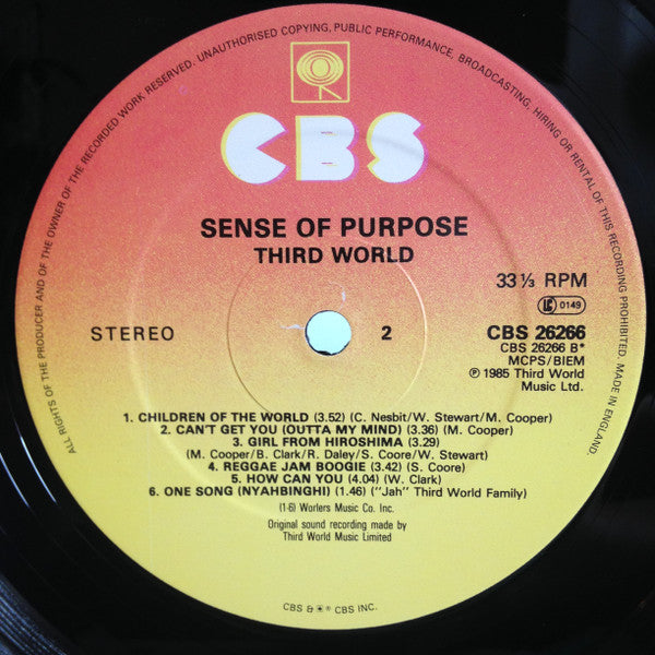 Third World : Sense Of Purpose (LP, Album)