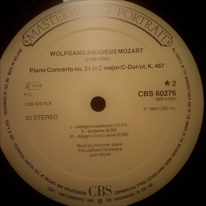 Wolfgang Amadeus Mozart - Glenn Gould, Rosina Lhévinne : Piano Concertos No. 21. K. 467 & No. 24. K. 491 (LP, Comp)