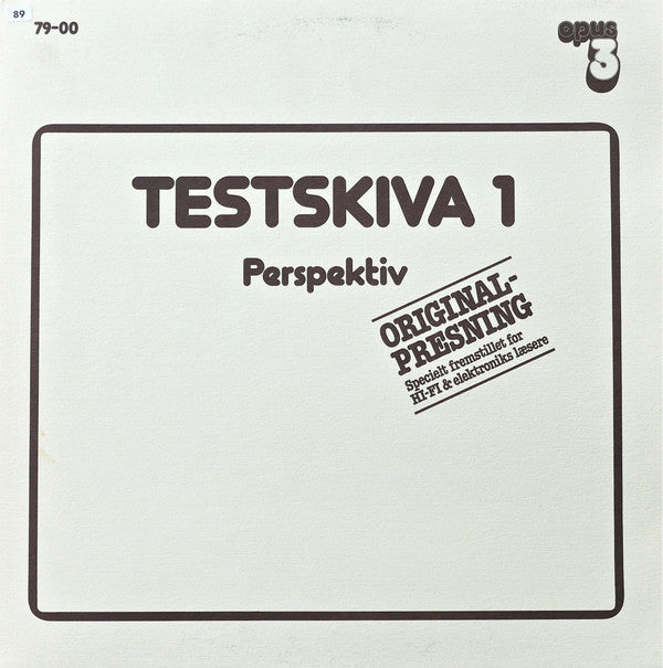 Various : Testskiva 1 (Perspektiv) (LP, Comp)