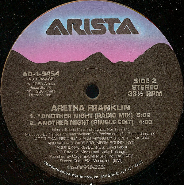 Aretha Franklin : Another Night (12", Single)